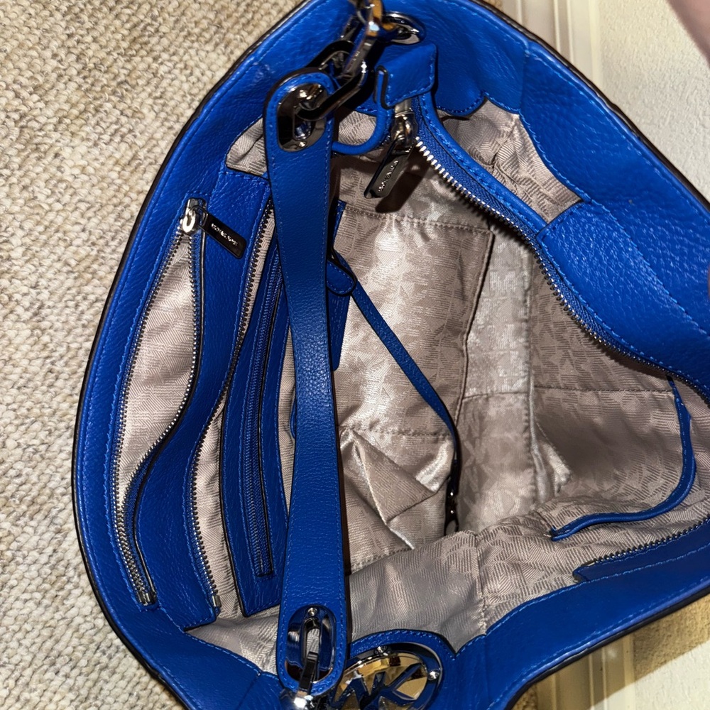 Michael kors navy blue Leather Shoulder Bag - Picture 2 of 3